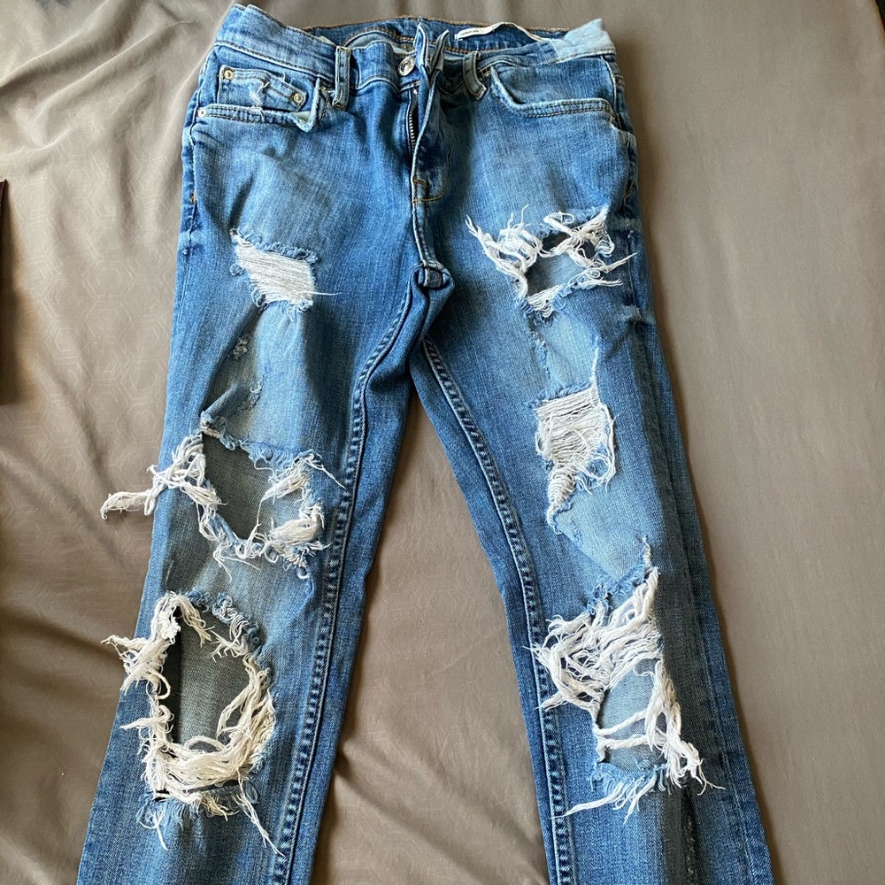 Zara distressed jeans